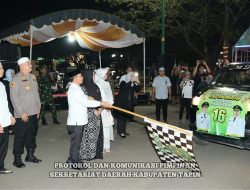 Gema Takbir Keliling Warnai Malam Lebaran di Tapin, Bupati H. Yamani Lepas Langsung Pawai Umat Muslim