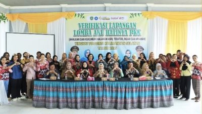 Wakil Ketua PKK Tapin Tinjau Lokasi Lomba “Aku Hatinya PKK” di Desa Padang Sari